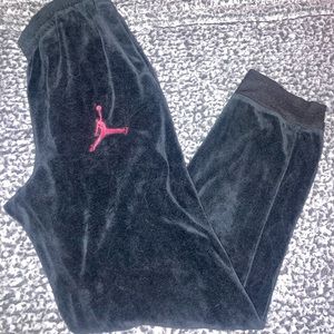 Jordan joggers. Velour, cozy, and cute.